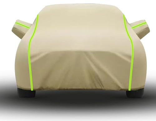 Autoabdeckung für Volkswagen Polo 6 2017-2021 Autoplane Auto Abdeckplane Garage Auto Winter Outdoor Wasserdicht- Black
