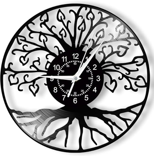 Orologio da Parete Moderno con Albero della Vita, Orologio Decorativo, Silenzioso, Senza ticchettio, in Vinile, per Soggiorno, Camera da Letto, 12 Pollici, Decorativo per Cucina, s