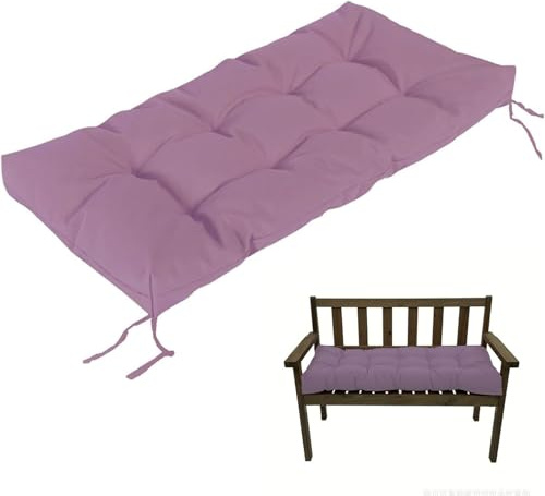 Generisch 8Cm Dick Bankauflage Outdoor, Weich Sitzkissen Sitzbankkissen für Den Außenbereich, rutschfeste Bankkissen Wasserfest Polster Auflagen Sitzauflage Für Gartenbank,Lila,100x60cm