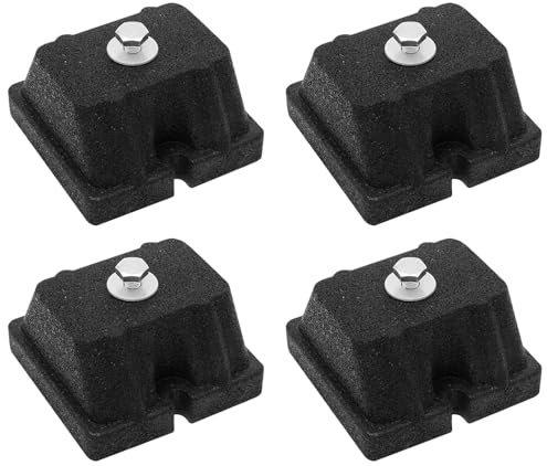 jamgeery Patins Anti-Vibrations | 4 Pièces Bases Amortisseuses Caoutchouc pour Console Sol - Isolateur Support Fixation pour Mini Split Climatiseur Pompe à Chaleur - Climatiseur Split Mini Système Air