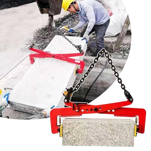 Heavy Duty Stone Lifting Clamps, Adjustable Scissor Lifter for Handling and Transporting Concrete Blocks and Granite Slabs