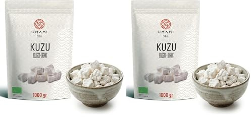 Umami Kuzu BIO Giapponese - 100 gr - Prodotto in Giappone da metodi tradizionali, ottimo per le sue propietà slautari e anche come addensante (Confezione da 2)