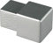 Fuchs Design Premium Fliesenschiene 12,5 mm Quadratprofil Aluminium eloxiert silber matt 2,5 m (Ecke)
