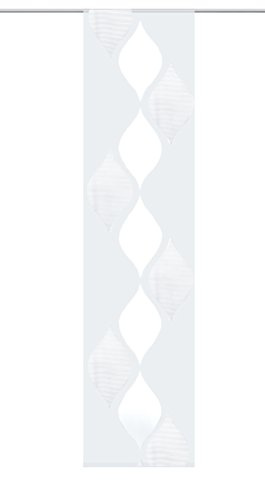 Home fashion Schiebevorhang Effektvoile Scherli, Polyester, Wollweiß, 245 x 60 cm, 1 Einheiten