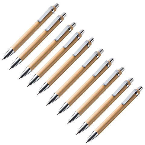 Kugelschreiber Sets versch. Mengen Bambus Holz Schreibgerät von notrash2003® (10er Set)