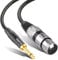Tisino Microphone Lead XLR to Jack, Female XLR to 6.35mm Jack Mono Mic Lead Mic Cable for Dynamic Microphone - 5m