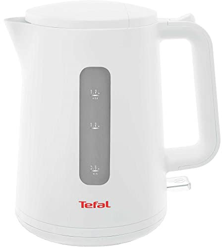 Tefal Element KO200130 - Théière électrique (1,7 l, 2400 W, blanc, plastique, indicateur de niveau d'eau, protection contre la surchauffe)