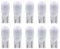Noobibaba T10 LED Bulbs W5W Bulb LED 501 Number Plate Bulb Side Light Bulbs Wedge Base 1W 12VDC for Car Cool White 6000K 10-Count