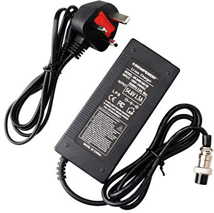 48V Charger Output 54.6V 1.5A for Ebike 13S Lithium Batteries Convenient Health Care 46.8V GX16 3-Prong Plug Jack