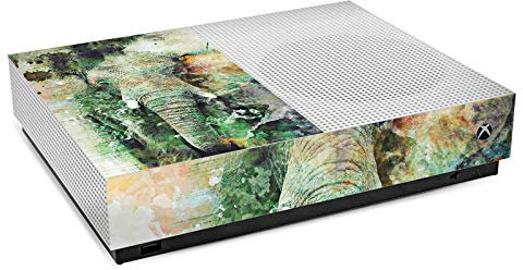 DeinDesign Autocollant Compatible avec Microsoft Xbox All Digital One S Sticker Film Autocollant Éléphant Aquarelle Photographie