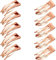 24 Stück Gummierte Doppel Griff Haar Clips Metall Snap Haar Spange für Haar Herstellung, Salon Bedarf (Roségold)