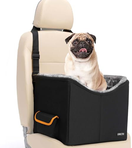 UNICITII Hunde Autositz für kleine Hunde, Verwandelbarer Hunde Autositz Hundesitz Auto Dog Car Seat Hundekorb Auto für Beifahrersitz Rückbank