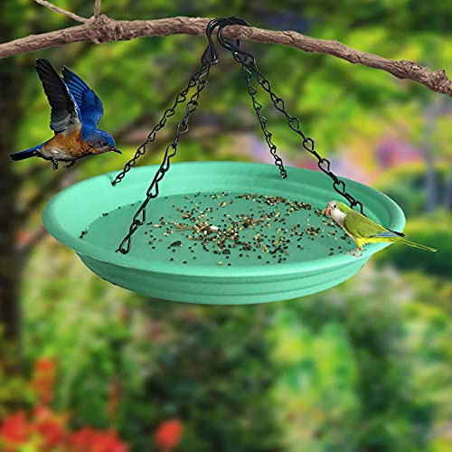 Pmsanzay 12.8 Large Hanging Wild Bird Feeder Tray - Seed Catcher Tray for Attracting Birds Outdoors