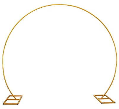 CZCPARY Balloon Arch Kit, Round Balloon Arch Stand, Metal Balloon Arch, Arch Party Balloon Stand for Wedding Arch, Christmas Arch, Birthday Party, Baby Party(2.7M)