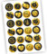 24 Aufkleber Adventskalender Zahlen Fest Weihnachten Aufkleber Sticker DIY Goldfarben