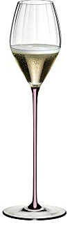 RIEDEL High Performance Champagnerglas, Einzelpackung,klares u. pinkes Kristallglas,handgefertigt