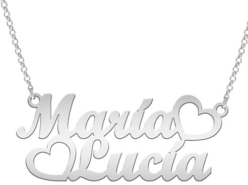 MI JOYA PERSONALIZADA - Collar con Nombre Personalizado - Joyería Personalizada para Mujer - Regalo Perfecto para Celebrar Cada Ocasión y Marcar Recuerdos Inolvidables. (A1 PLATA)