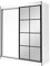 Modern – Hochwertig – 2 Schwebetürenschrank – Oslo II – mit Spiegel. Breite: 120cm / 150cm / 180cm Höhe: 216cm Tiefe: 65cm (180cm, Weiß/Schwarz)