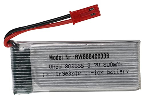 vhbw Akku kompatibel mit BEC Stecker für Modellbau z.B. Racing Car, Helikopter, Flugzeug (800mAh, 3,7V, Li-Polymer, 58 x 25 x 8 mm)