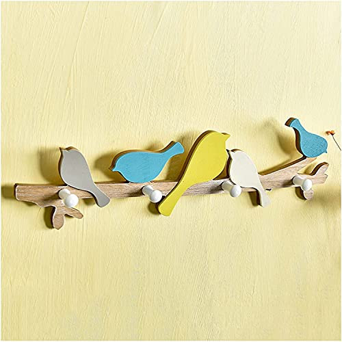 Garderobe Wandgarderobe Wandgarderobe Retro Vogel Kleiderhaken Wanddekoration Amerikanischer Landhausstil Grün Kleiderbügel for Aufhängen von Kleidung Hutschlüssel 4 Haken Wandgarderobe Haken ( Farbe