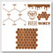 NBEADS 3 Stück 3 Stile Bee Hive Malschablonen Vorlagen, 30x30cm Sternenhimmel Wiederverwendbare DIY Kunst Bastelschablonen Zum Malen Auf Holz Stoff Papier Wände Segeltuch Fußboden Fliese
