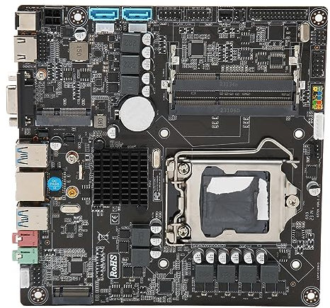 Vikye DDR3-Motherboard, B250 Micro-ITX-Motherboard, Dual-Channel-Gaming-PC-Motherboard, Unterstützt VGA-RJ45-Port für die 6., 7., 8. und 9. Generation für I5 9400-CPU