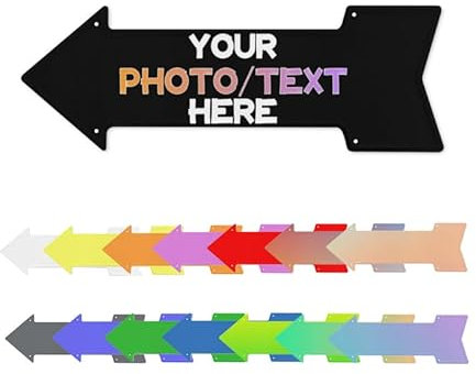 Panneaux de Signalisation en Forme de Flèche - Personnalisés pour Rue, Garage, Bienvenue et Grotte pour Homme - Utilisation Extérieure