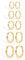 Gold Ohrringe für Damen, Kleine Creolen Set 5 Paar Ohrringe Set Hypoallergen Knorpel Kleine Huggie Creolen Gold Ohrring für Mehrere Piercings