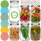 AuroTrends Wide Mouth Mason Jars 32oz with Lids 6Pack, 32 oz Canning Jars Wide Mouth -Quart Mason Jars Wide Mouth with Split Lids& Extra Plastic Lids