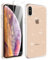 Tikgue Hülle für iPhone X/iPhone XS mit 2 Stück Schutzfolie，Handyhülle Glitzer Transparent Silikon Stoßfeste Schutzhülle Slim Weich TPU Case Kompatibel mit iPhone X/iPhone XS