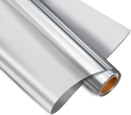 HIDBEA One Way Window Film Privacy, Heat Control Mirror Reflective Daytime UV Sun Block House Window Tint, Anti Glare Static Cling Glass Tinting for Home and Office (Silver, 75×400cm)