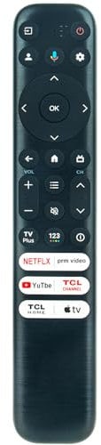 Voice Replace Remote Control Compatible with TCL 55 65 75 85 Q6 Q650G Series QLED HDR 4K Smart Google TV 55Q650G 65Q650G 75Q650G 85Q650G