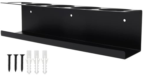 Humdcdy Aerosol Can Holder, Aerosol Storage and Organizer, 5 Can Holes Shelf Steel Aerosol Spray Can Rack Organizer, Spray Bottle Holder, Aerosol Storage and Organizer, Space-Saving Design