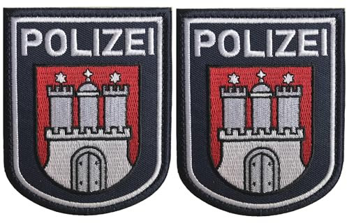 Klett Militär Adler Schild Patches - 2 Stück Taktische Berlin Polizei Abzeichen für Hüte, Rucksack, Jacken, Kleidung, Uniform, Weste