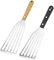 Stainless Steel Fish Spatula Professional Fish Spatula 2 Pieces Metal Flexible Slotted Turner for Cooking Frying Grilling Dishwasher Safe (2 Pcs 12.48in)
