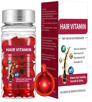 ca-psules d'huile de vitamines capillaires ca-psule de sérum de vitamines capillaires - ca-psules de sérum de traitement capillaire sans rinçage | Soin en profondeur réparant les cheveux abîmés