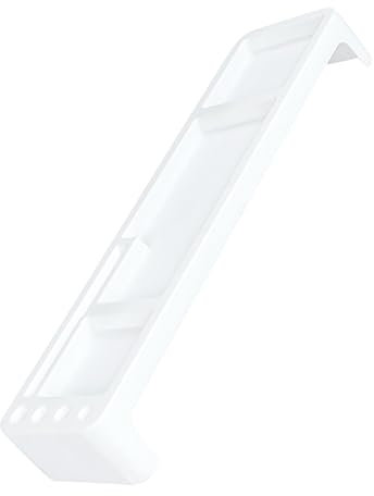 HONMEET Keyboard Shelf Rack White Multifunctional Computer Supporting Shelf Home Desk Organiser with Multiple Compartments for Office and Study Storage