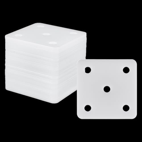 FINGERINSPIRE 30 Stück Webkarten Acryl Tablett Webkarte 55mm Weiß 5 Löcher Quadratische Webstuhlkarten Handgefertigte Webwerkzeuge Zum Weben Nähen Basteln Webstuhl Oder Inkle Loom Webzubehör