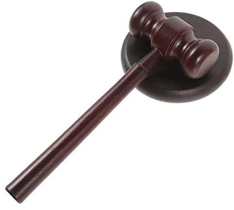 JEWEDECO Judge Hammer and Block Set Wooden Gavel Stand for Boys and Girls Mini Gavel and Block for Lawyer Judge Teacher Auctioneer