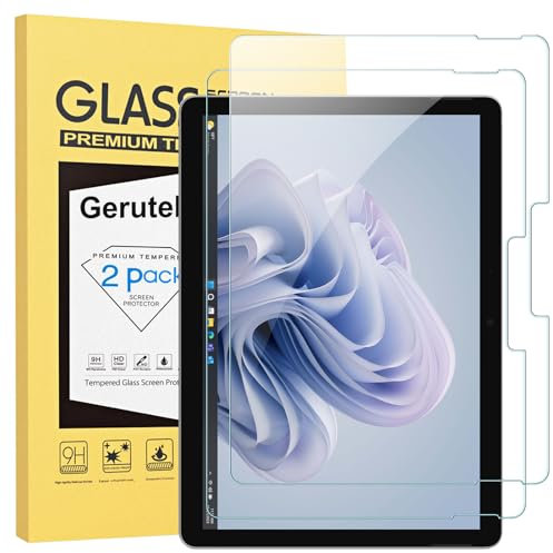 Gerutek Lot de 2 Verre Trempé pour Microsoft Surface Pro 11/Pro 10/Pro 9/Pro 8/Pro X, 13 Pouces, 9H Dureté, Anti Rayures, sans Bulles, Haute Définition, Protection Écran pour Surface Pro 11/Pro 10 13