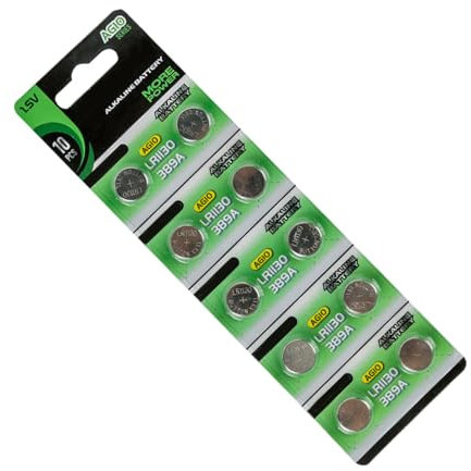 Supoion Lot de 10/20 piles bouton AG10 LR1130 1,55 V alcalines pour télécommandes de montres