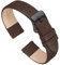 QUARKZMAN Dunkelbraun Leder Uhrenarmband Uhr Lederarmband 16mm Uhrenarmbänder, Flaches Dünnes Elegantes Schwarze Schnalle für Smartwatch Männer Frauen Herren Damen