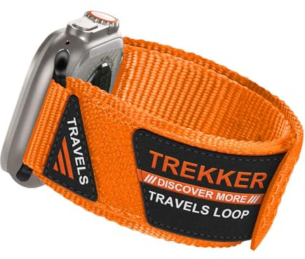 Travels Loop Correa para Apple Watch 49mm 44mm 40mm 45mm 41mm 38mm 42mm Correa iWatch Trekker,Pulsera Robusta Tela Nailon Velcri Band Sport Correa para Apple Watch Series SE 10 9 8 7 6 5 4 3 Ultra/2