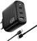 Caricatore USB C 65W 3-Porte GaN III, Caricatore Rapido PPS PD con 1.8M 240W Cavo, Caricabatterie Veloce Compatibile MacBook Pro/Air, Samsung S24/ S23, iPhone 16/15, iPad Pro/Air, Dell XPS, Pixel 8/9