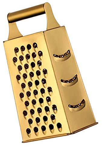 Gatuida Edelstahlreibe Käsereibe Mit Behälter Große Käsereibe Reibe Küche Schneiden Käsehobel Mit Draht Schwer Alle Gemüse Feine Käsereibe Käseschredder Schleifer Rostfreier Stahl Golden