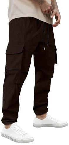 Trainingshose Herren Cargohose Regular Fit Große Größen Haremshose Chino Freizeithose Herren Jogginghose Sporthose Loose Laufhose Teenager Skateboard Aestethic Sweatpants Stoffhose