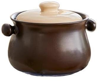 CVNIMV Casserole Dish Ceramic Cookware Crock Pot Casserole Dishes Kitchen Stew Pots for Cooking Heat Resisting Pot for Cooking Claypot (One Color 6L)