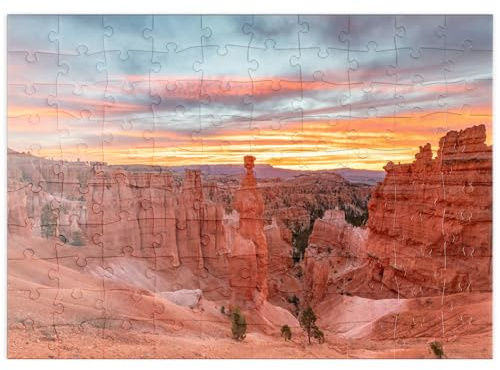 MyPuzzle Le Marteau De Thor Au Lever du Soleil, Parc National De Bryce Canyon - Premium 100 Pièces Puzzle - Collection spéciale MyPuzzle de Puzzle Galaxy