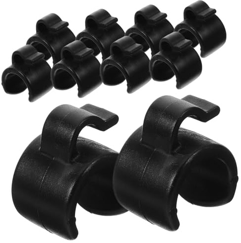 Kisangel Mic Clip for Stand 20Pcs Cable Clamps Plastic Holders for Microphone and Audio Cables on Tripod and Speaker Pole for Studio and Streaming Setup