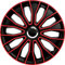Petex Setz Radzierblenden 35,56 cm (14 Zoll), Voltec Pro in Schwarz/Rot (1350-3528)